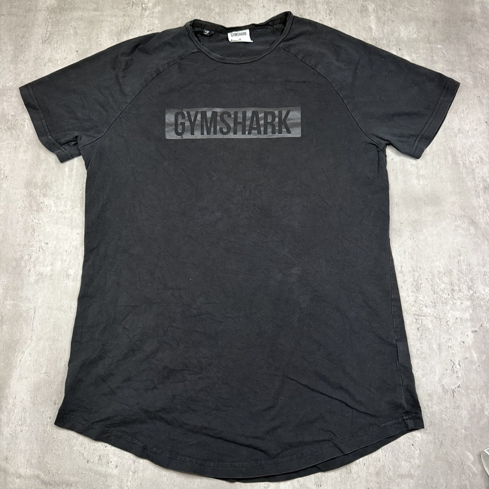 Gymshark Block T-Shirt Women's Size M Black Short Sleeve Work Out Athletic